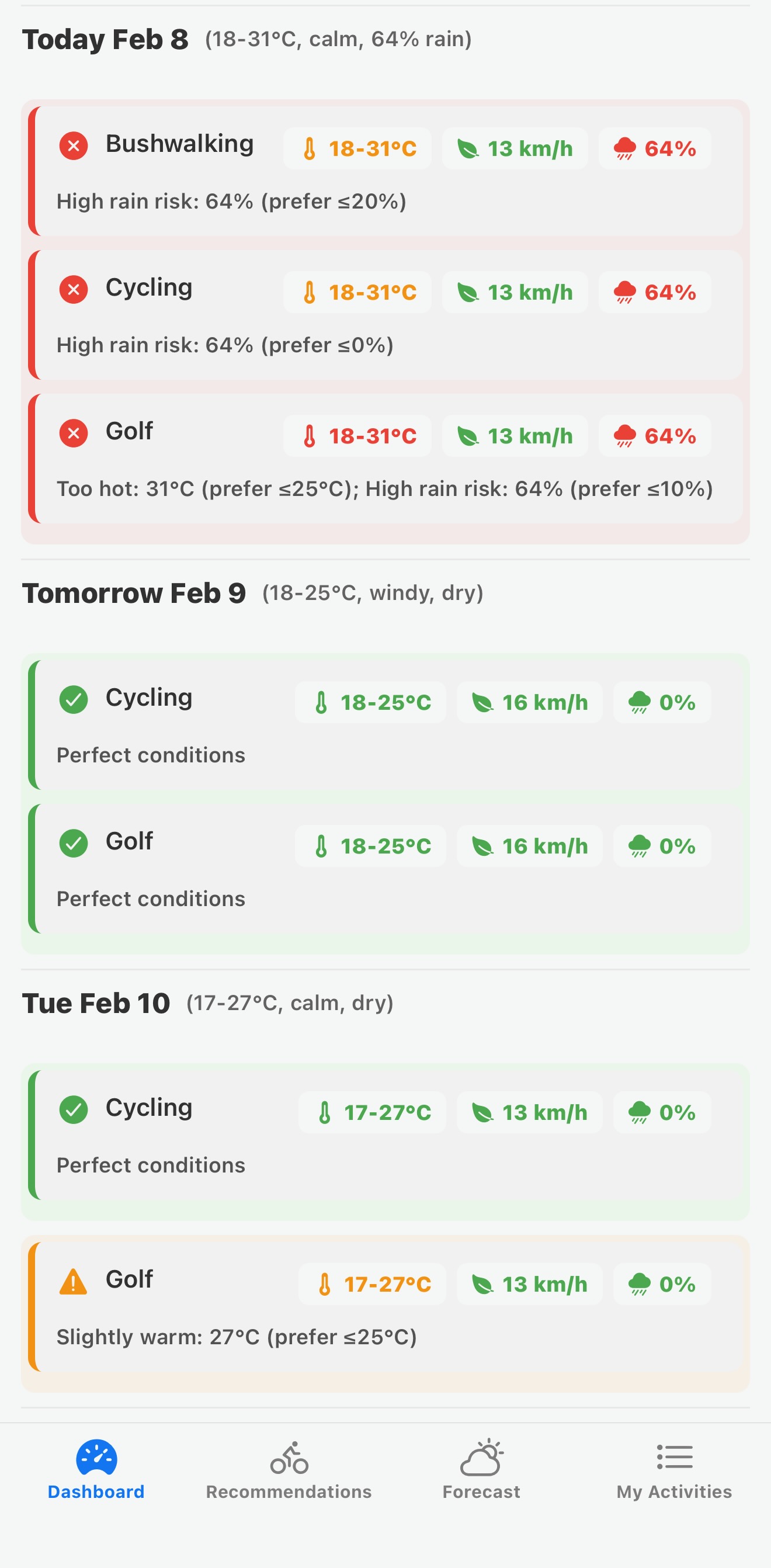 Outdoor Outlook Screenshot 3